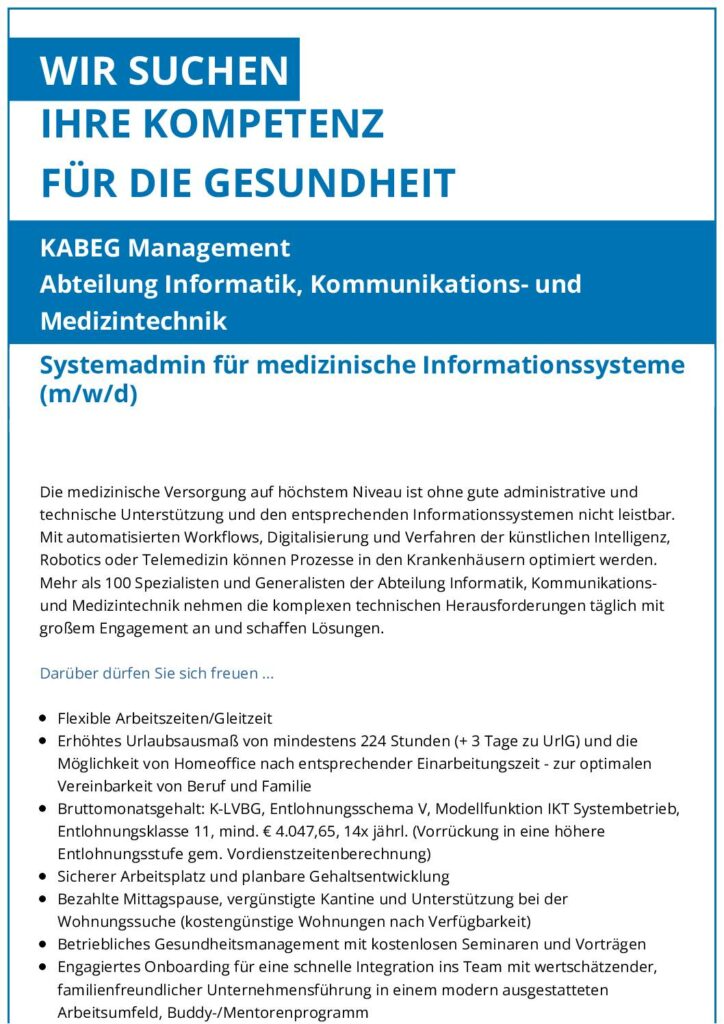 thumbnail of Kabeg_#5778 Systemadmin für medizinische Informationssysteme (m_w_d)-1
